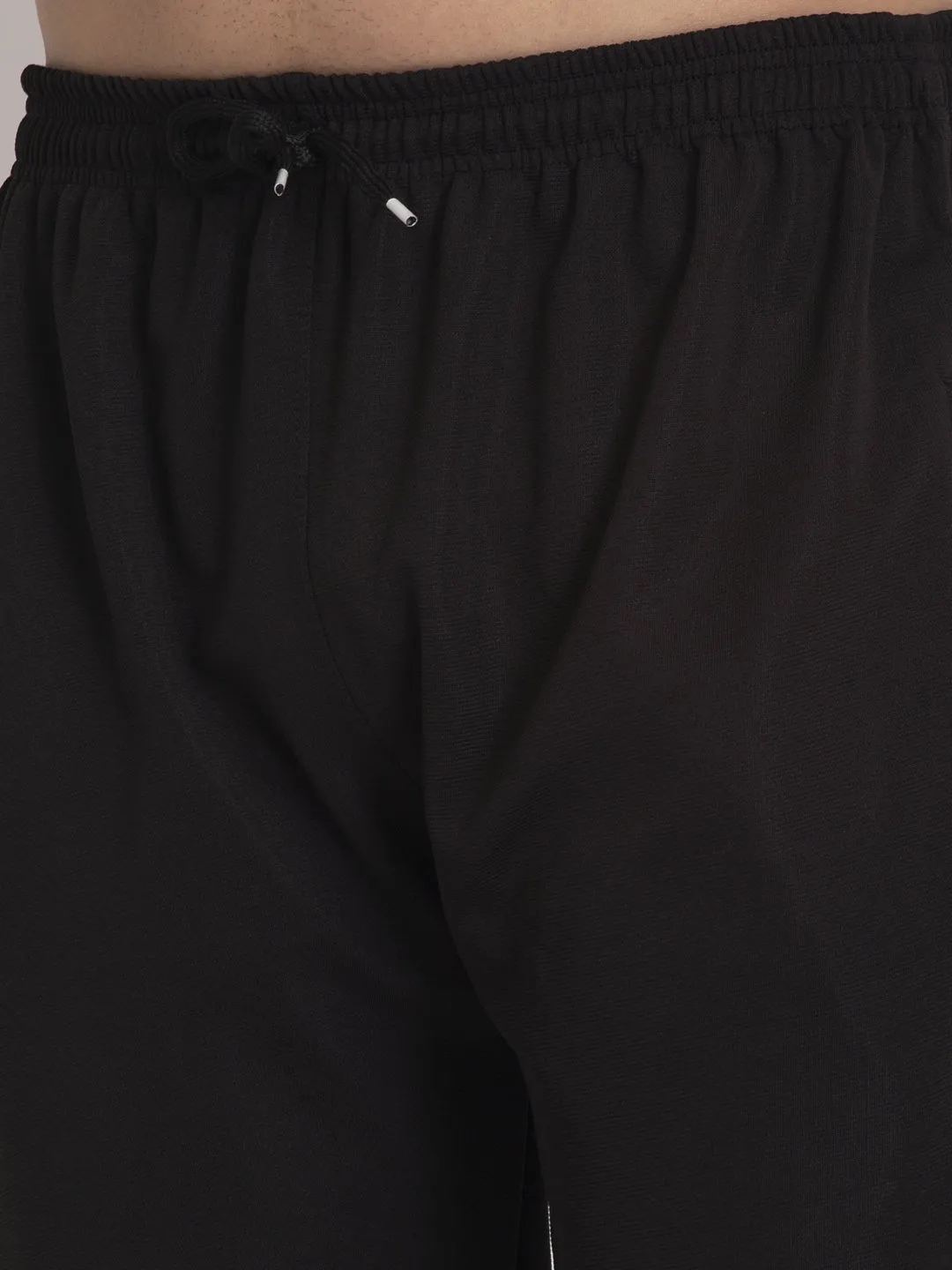 Men's Black Solid Track Pants ( JOG 014Black ) - Jainish