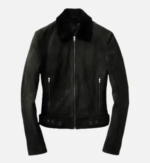 Men's Black Suede Leather Jacket