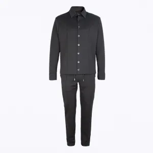 Men's Black Tricot Cotton Outfit