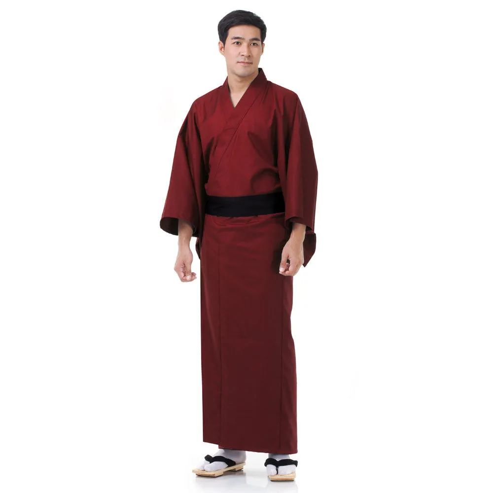 Men’s Blue Budo Japanese Yukata Kimono Robe