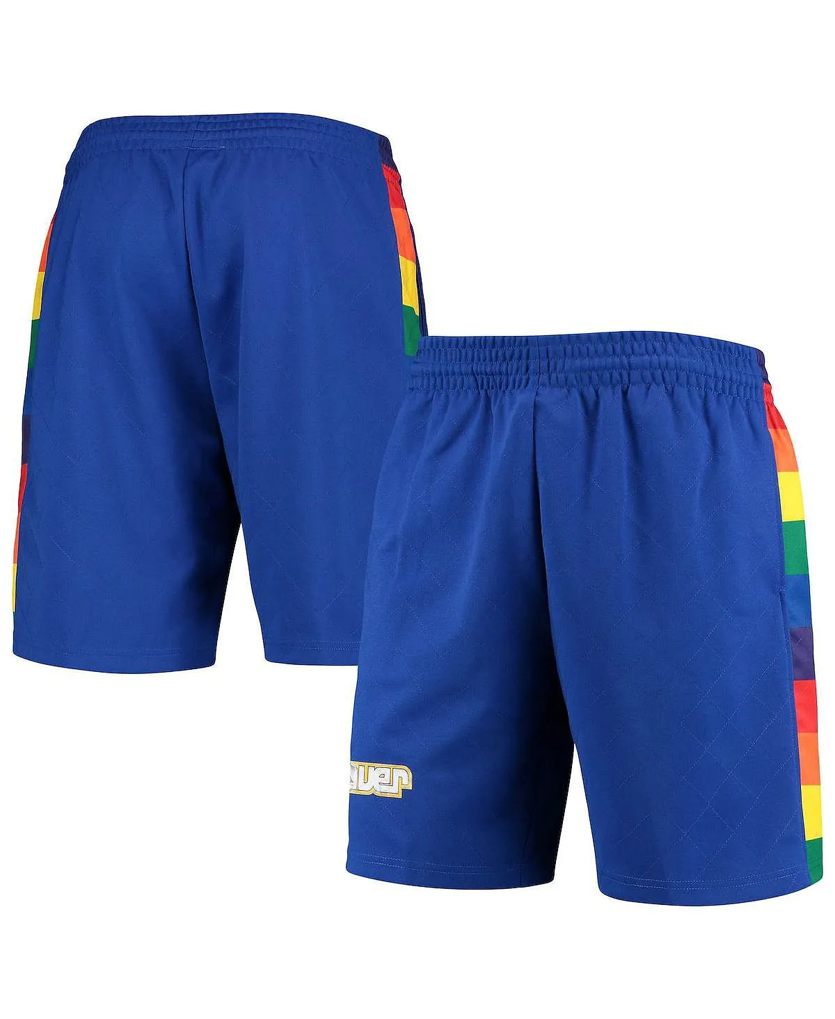 Men's blue denver nuggets 1991 hardwood classics 75th anniversary swingman Mitchell & Ness shorts, blue