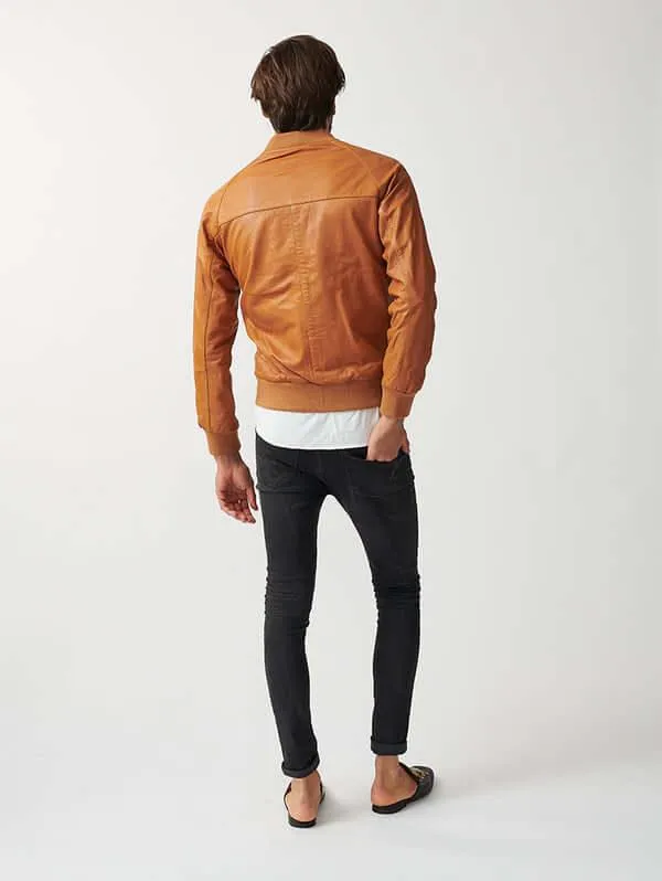 Mens Bolzano Bomber Leather Jacket