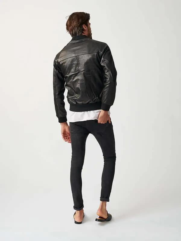 Mens Bolzano Bomber Leather Jacket