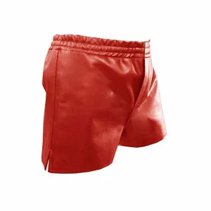 Mens Boxer Shorts Underwear Soft Red Sheep Lambs NAPPA Leather - SHORTS3 - RED