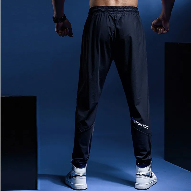 Men's Breathable Sport Pants Joggers Sweatpants Running Sports Workout Training Trousers Male Gym Fitness Casual Elastic Pants