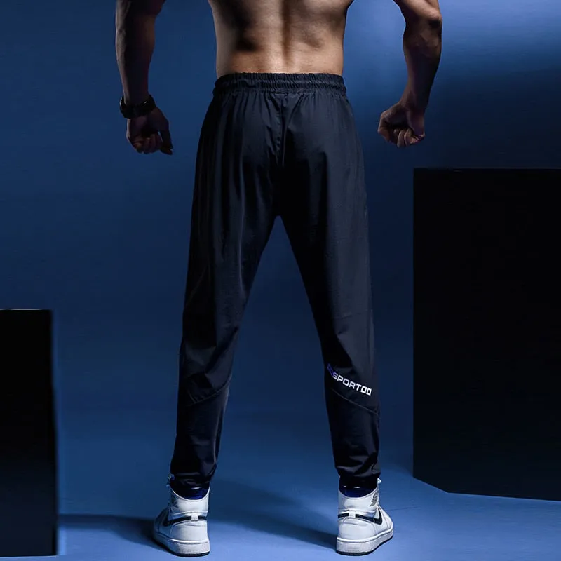 Men's Breathable Sport Pants Joggers Sweatpants Running Sports Workout Training Trousers Male Gym Fitness Casual Elastic Pants