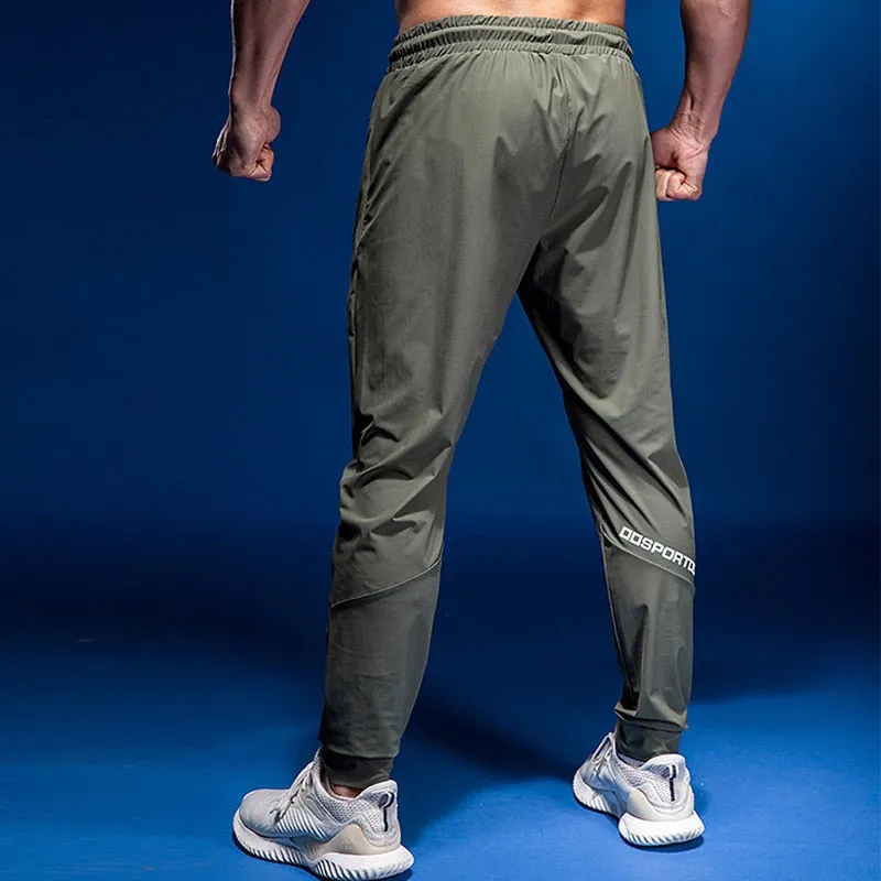 Men's Breathable Sport Pants Joggers Sweatpants Running Sports Workout Training Trousers Male Gym Fitness Casual Elastic Pants