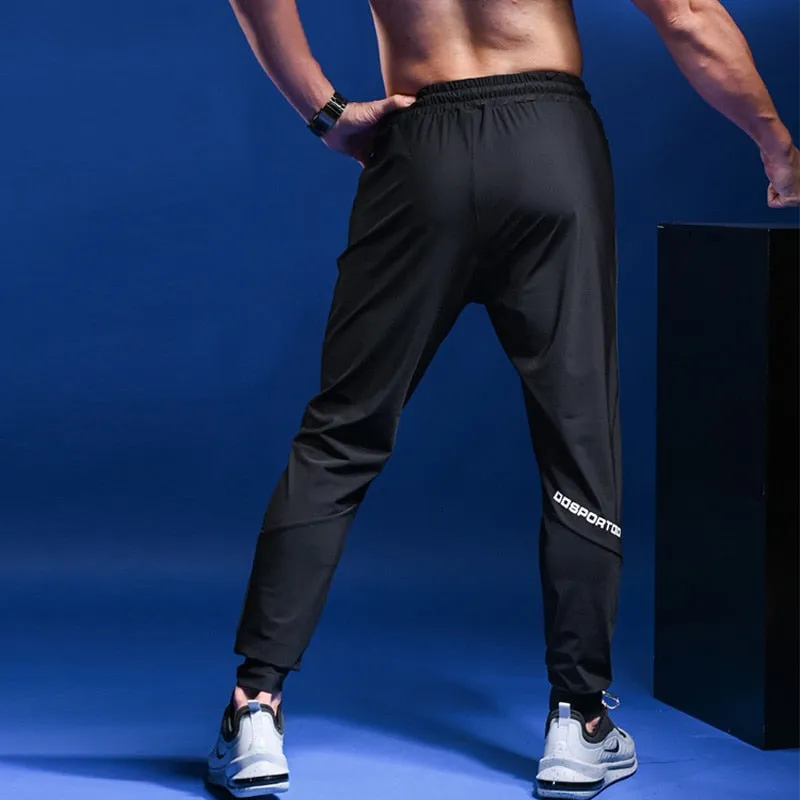 Men's Breathable Sport Pants Joggers Sweatpants Running Sports Workout Training Trousers Male Gym Fitness Casual Elastic Pants