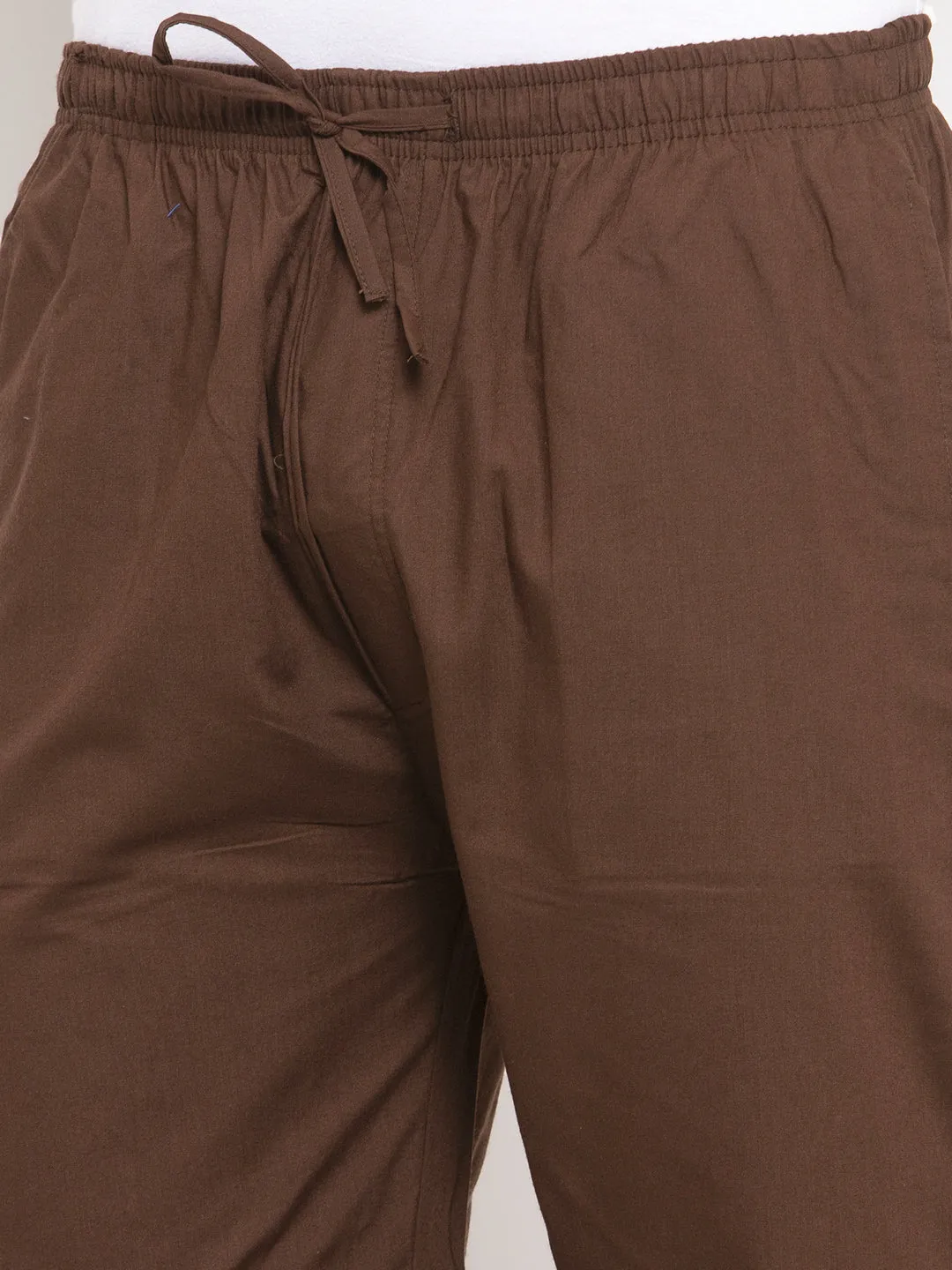 Men's Brown Solid Cotton Track Pants ( JOG 011Coffee ) - Jainish