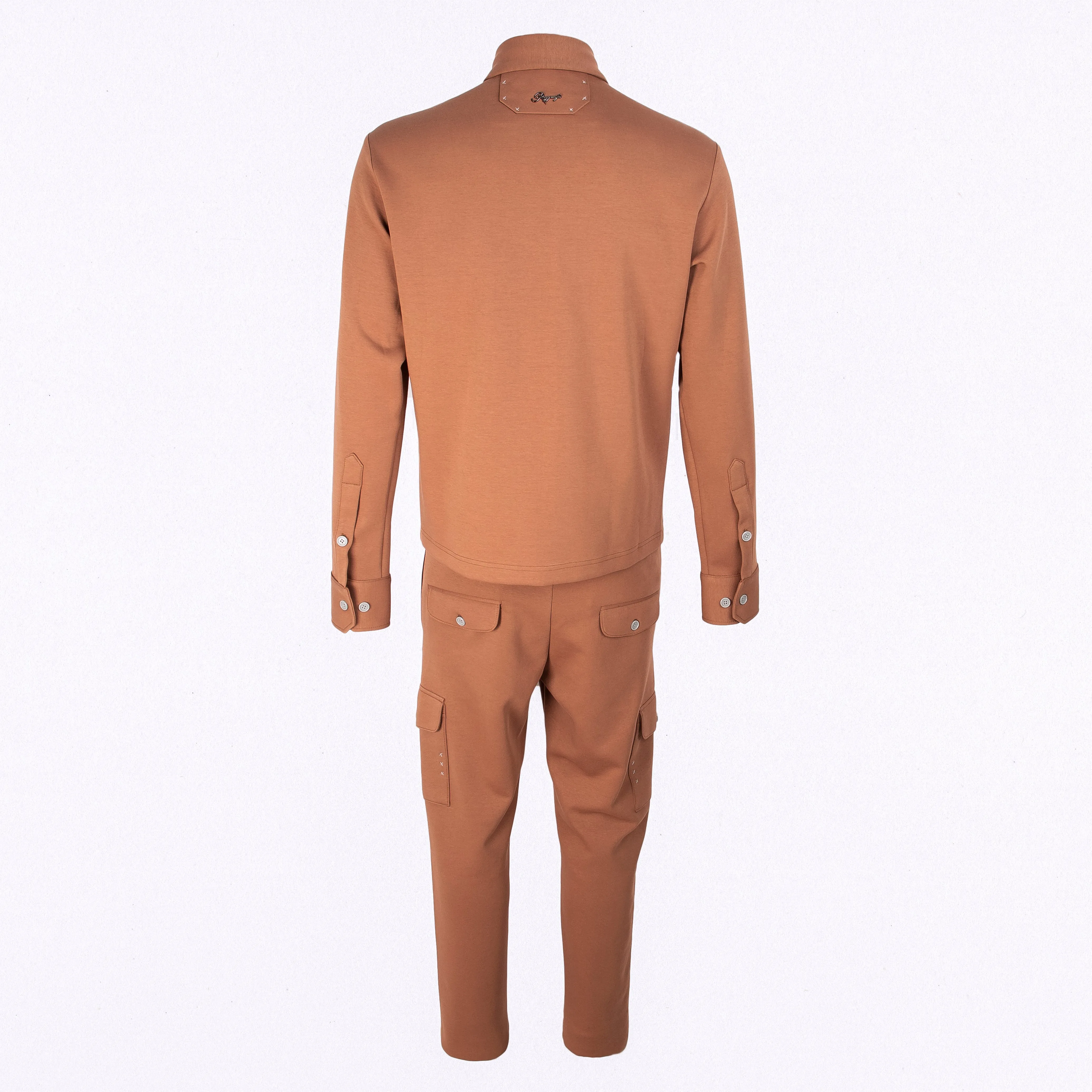 Men's Brown Tricot Cotton Outfit