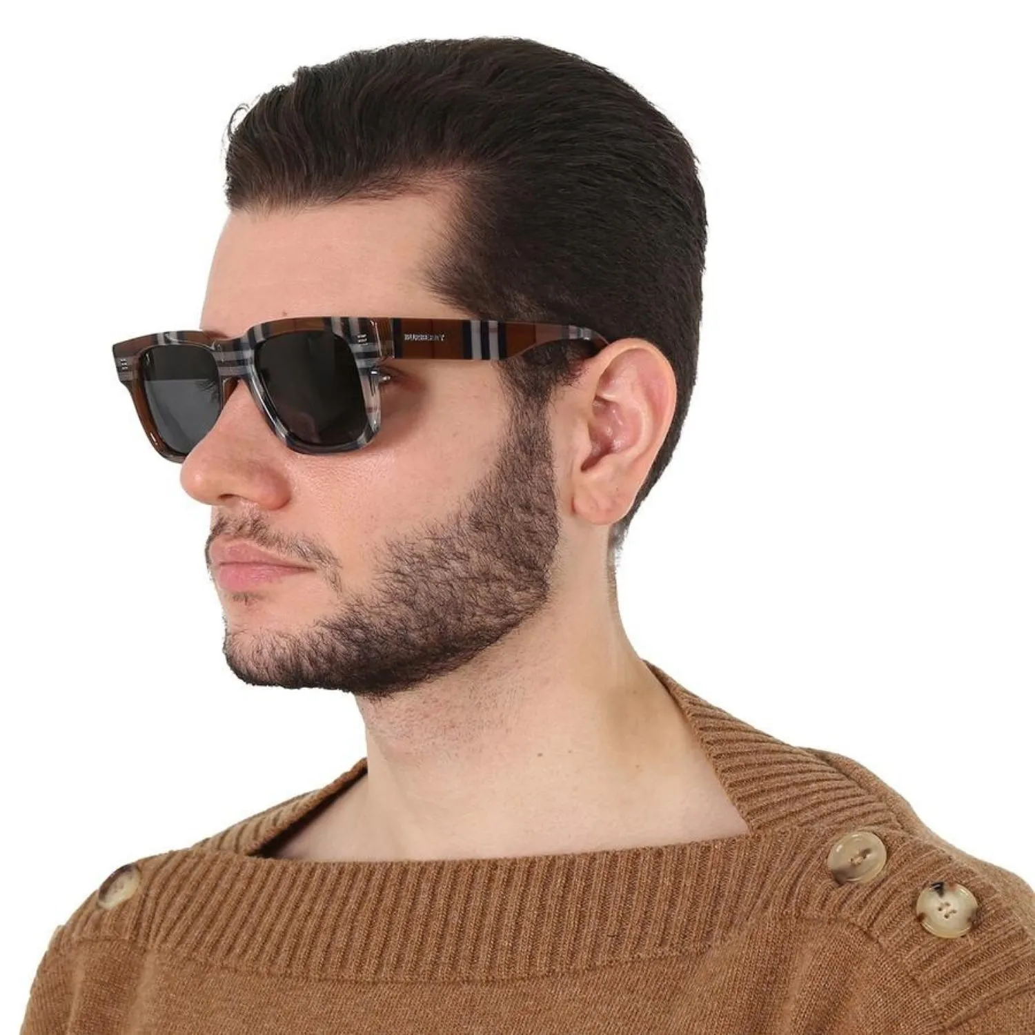 Men's Burberry Brown Check Sunglasses