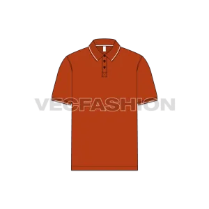 Mens Burnt Orange Polo Shirt