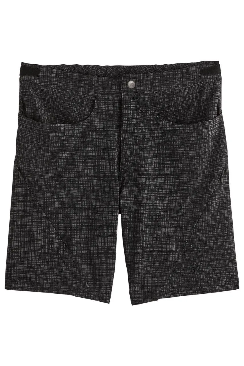 Men's Calasa Tech Swim Trunks  |  Black/Grey Crosshatch