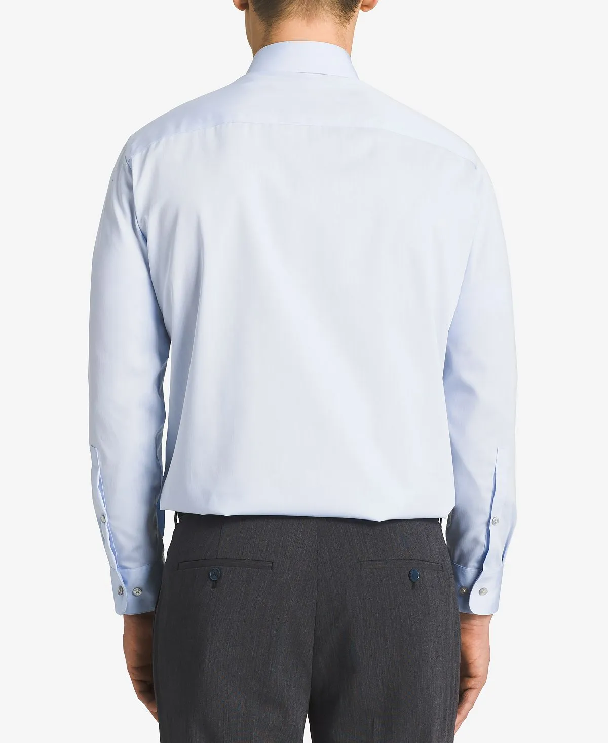 Men's calvin klein steel classic-fit non-iron performance herringbone collar classic shirt Calvin Klein ,  blue