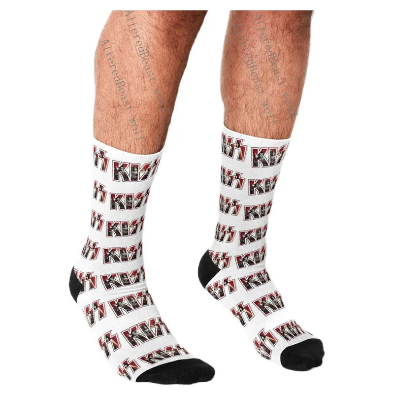 Men's Cartoon Unique Europe And America Cross Border Athletic Socks Digital Printing Lovers' Socks