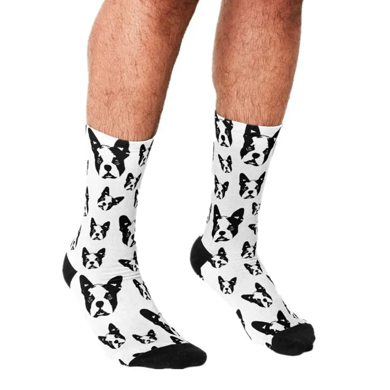 Men's Cartoon Unique Europe And America Cross Border Athletic Socks Digital Printing Lovers' Socks