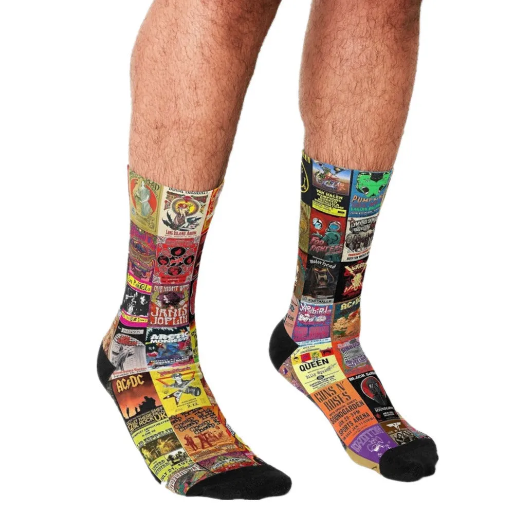 Men's Cartoon Unique Europe And America Cross Border Athletic Socks Digital Printing Lovers' Socks