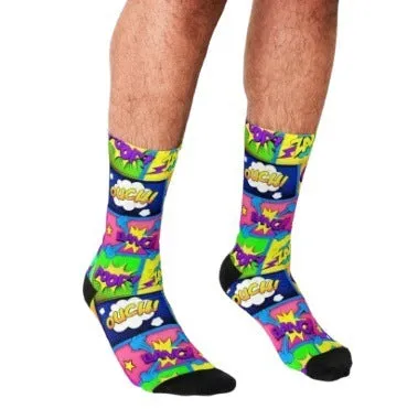 Men's Cartoon Unique Europe And America Cross Border Athletic Socks Digital Printing Lovers' Socks