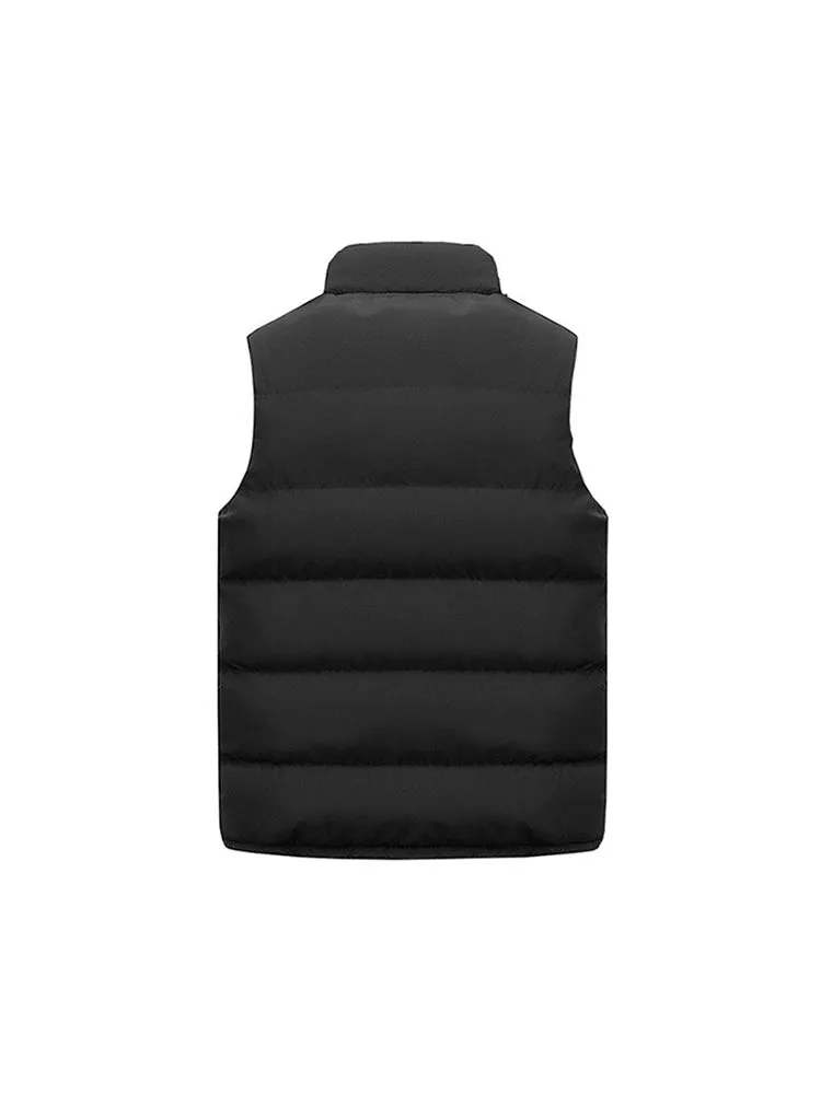 Men'S Casual Warm Cotton Sleeveless Waistcoat Cotton Vest