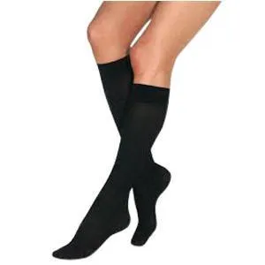 Men's CasualWear Knee-High, 20-30 mmHg, Closed Toe, Large, Black