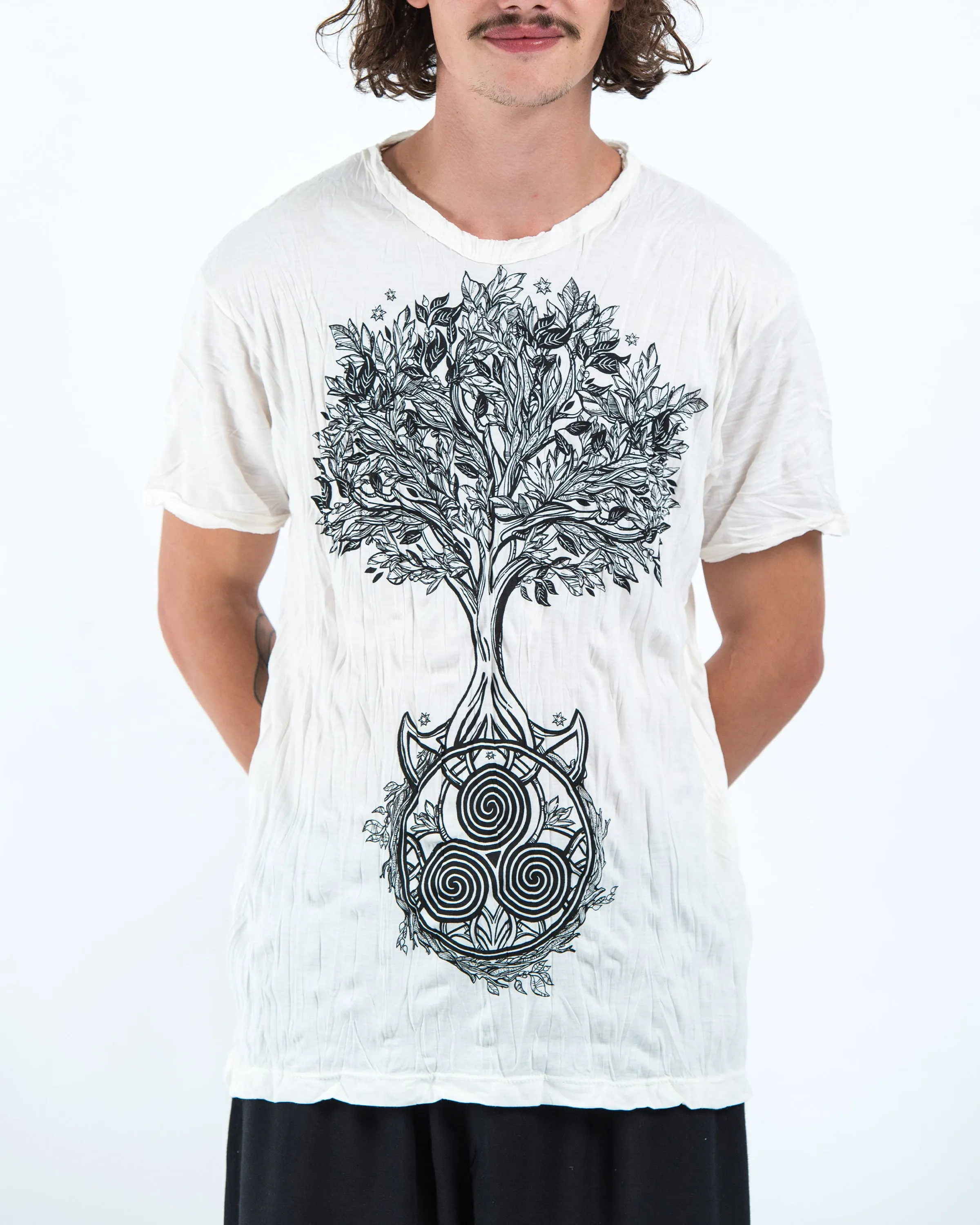 Mens Celtic Tree T-Shirt in White