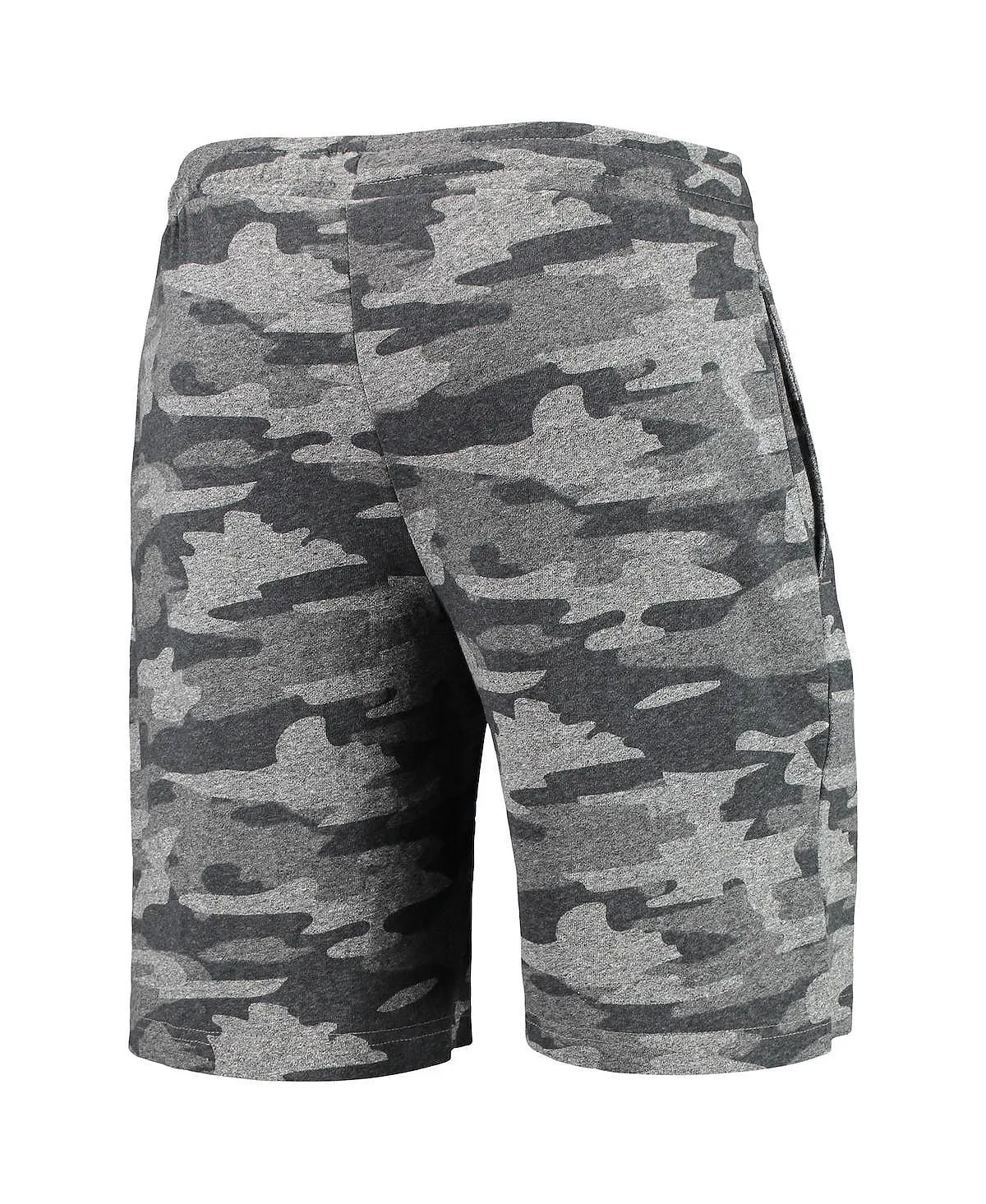 Men's Charcoal Gray Camouflage Army Black Shorts terry jam backup terry jam lounge shorts Concepts Sport , multi