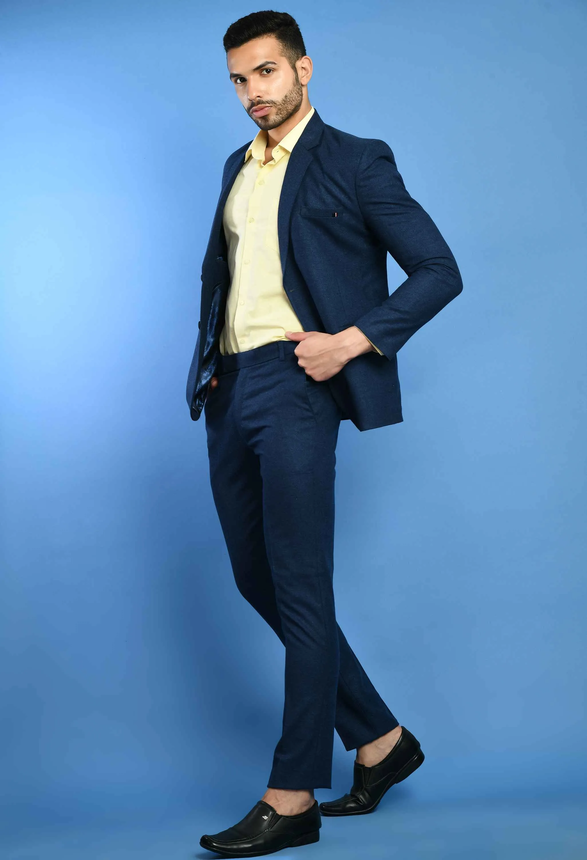 Men's Charming Navy Blue Suit Set