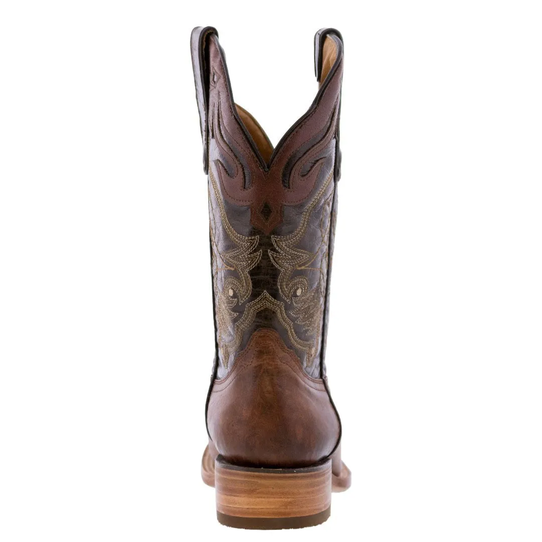 Mens Cheyenne Chedron Leather Cowboy Boots - Square Toe