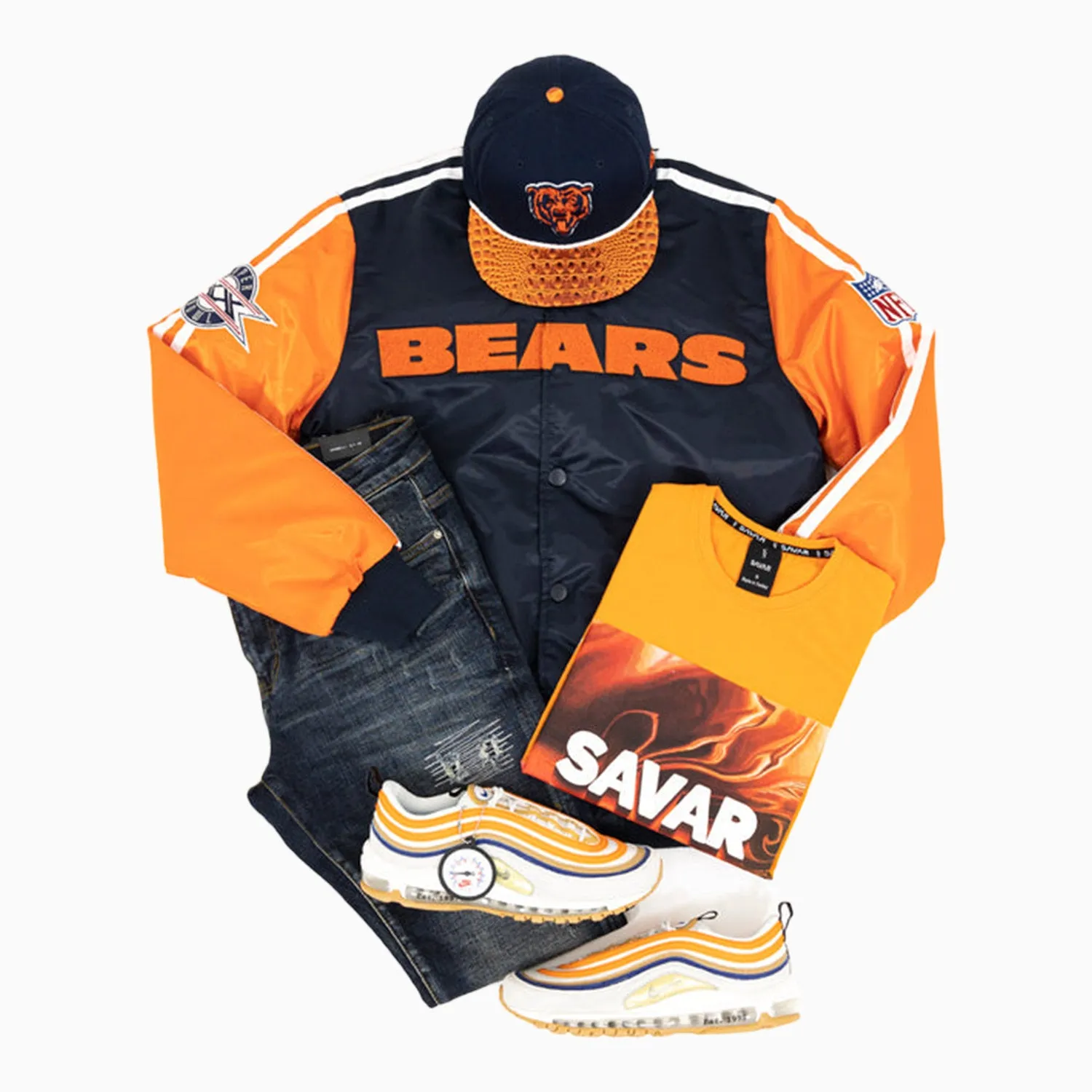 Men's Chicago Bears NFL Varsity Satin Jacket