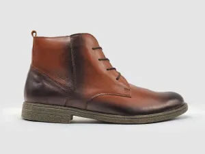 Men's Chukka Zip-Up Leather Boots - Brown