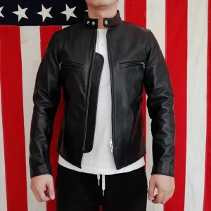 Men's Classic Genuine Leather Motorcycle Jacket - Biker Style