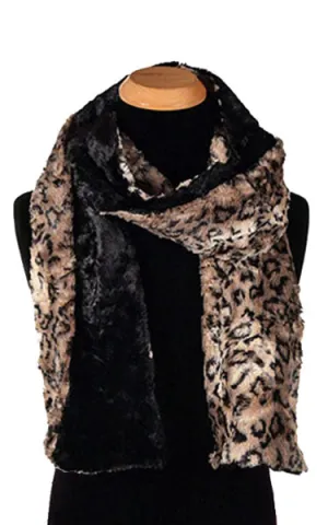 Men's Classic Scarf - Two-Tone, Luxury Faux Fur in Carpathian Lynx