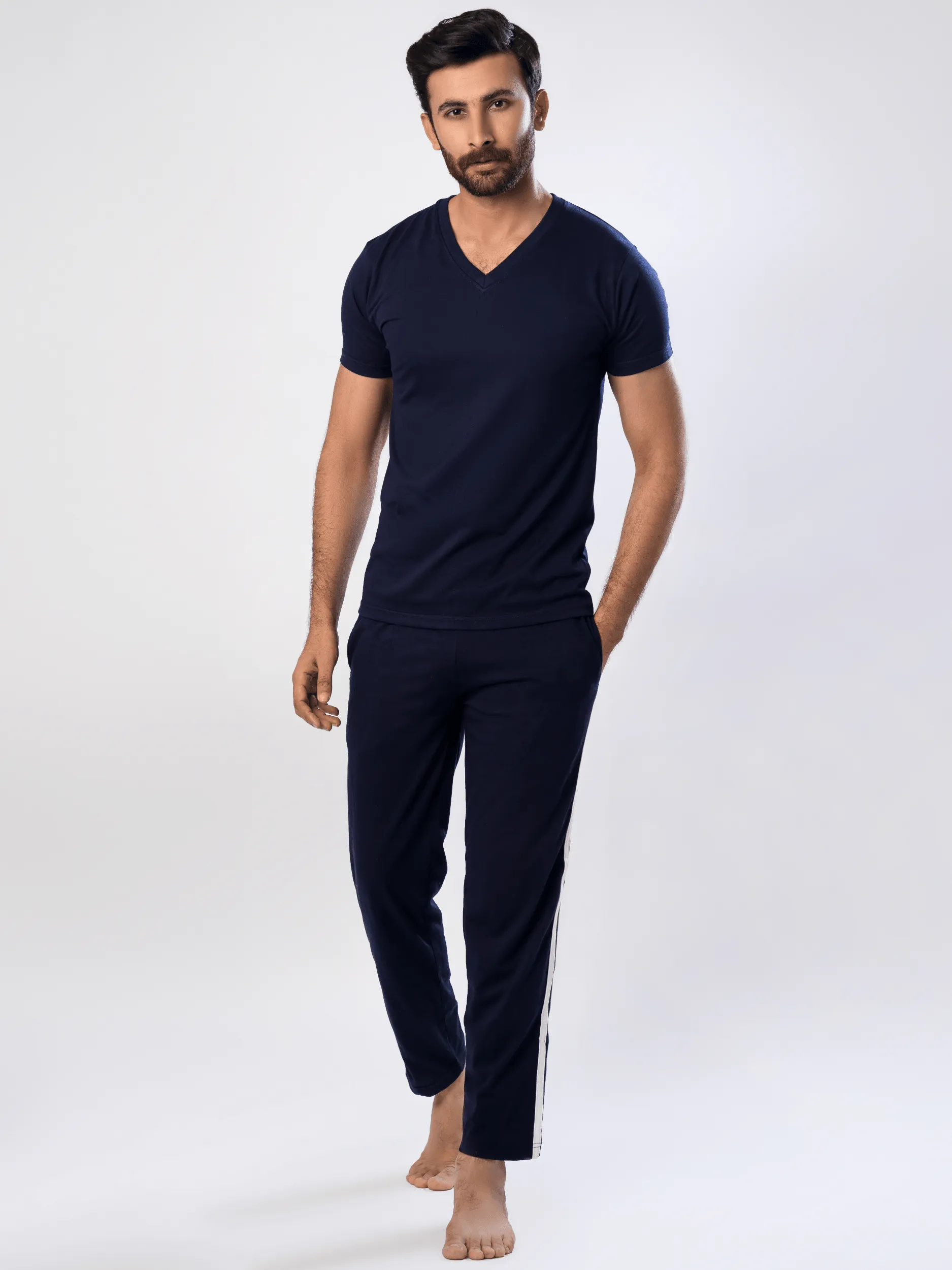 Men’s Classic V-Neck Suit (Short Sleeves)