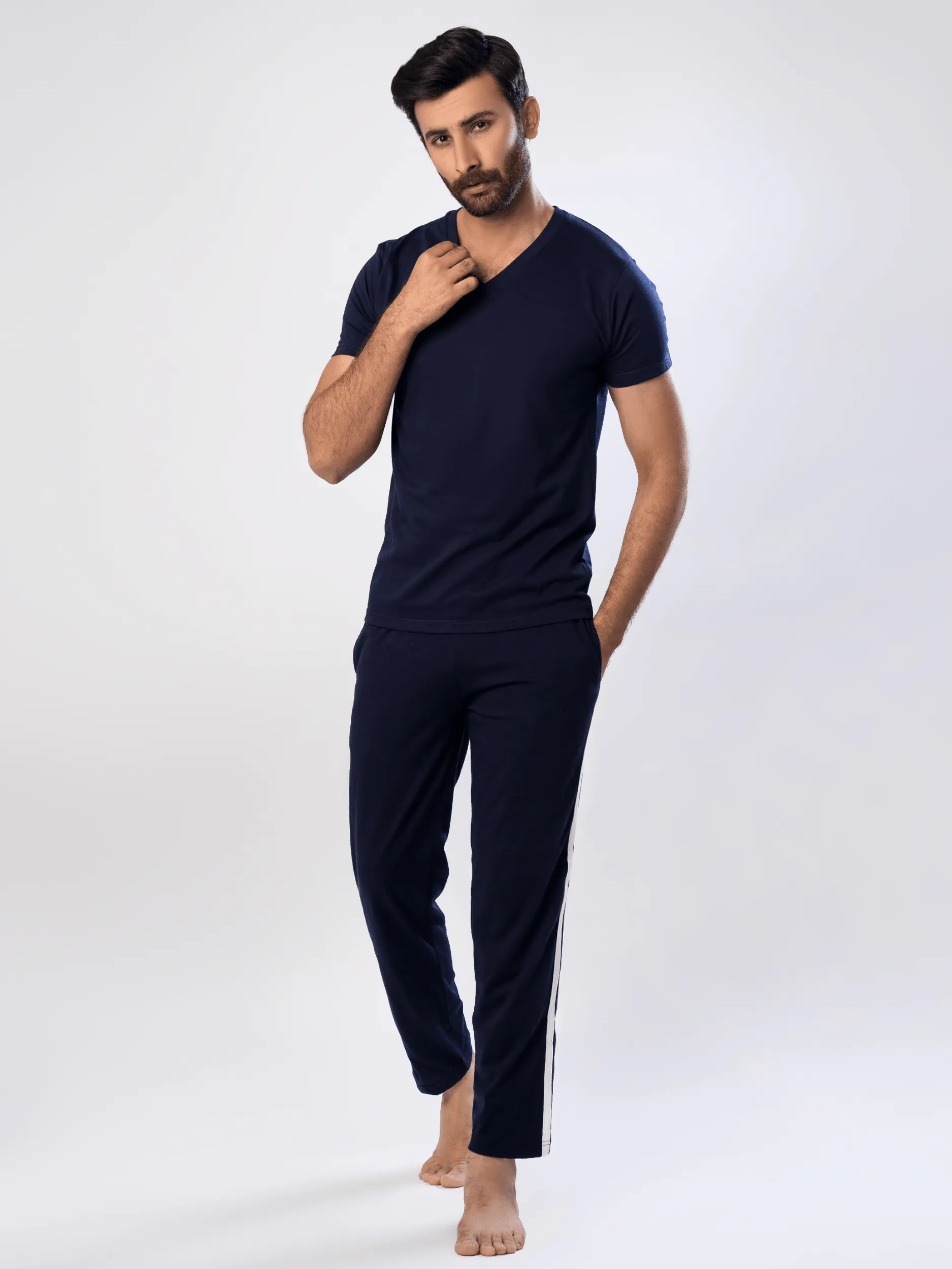 Men’s Classic V-Neck Suit (Short Sleeves)