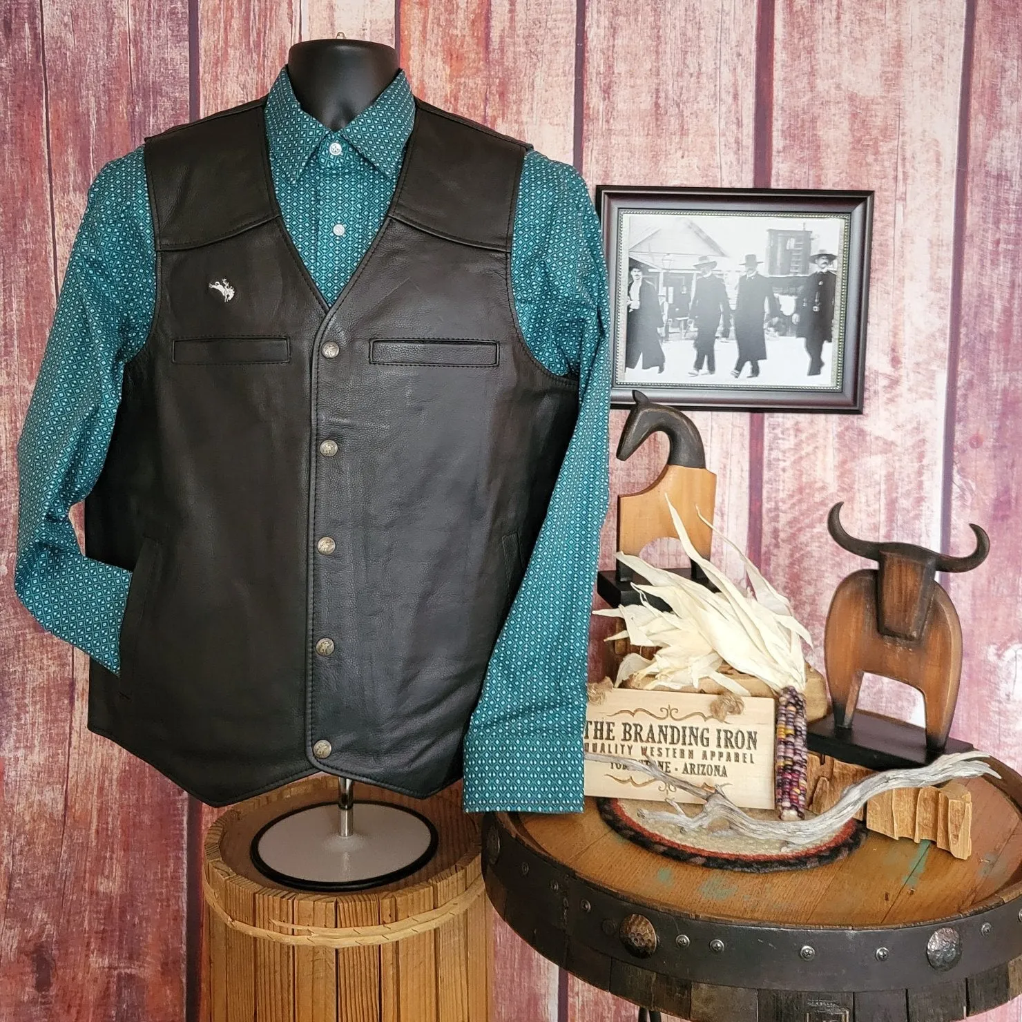 Men’s Conceal Carry Vest the “Drover”  by Wyoming Traders VDB