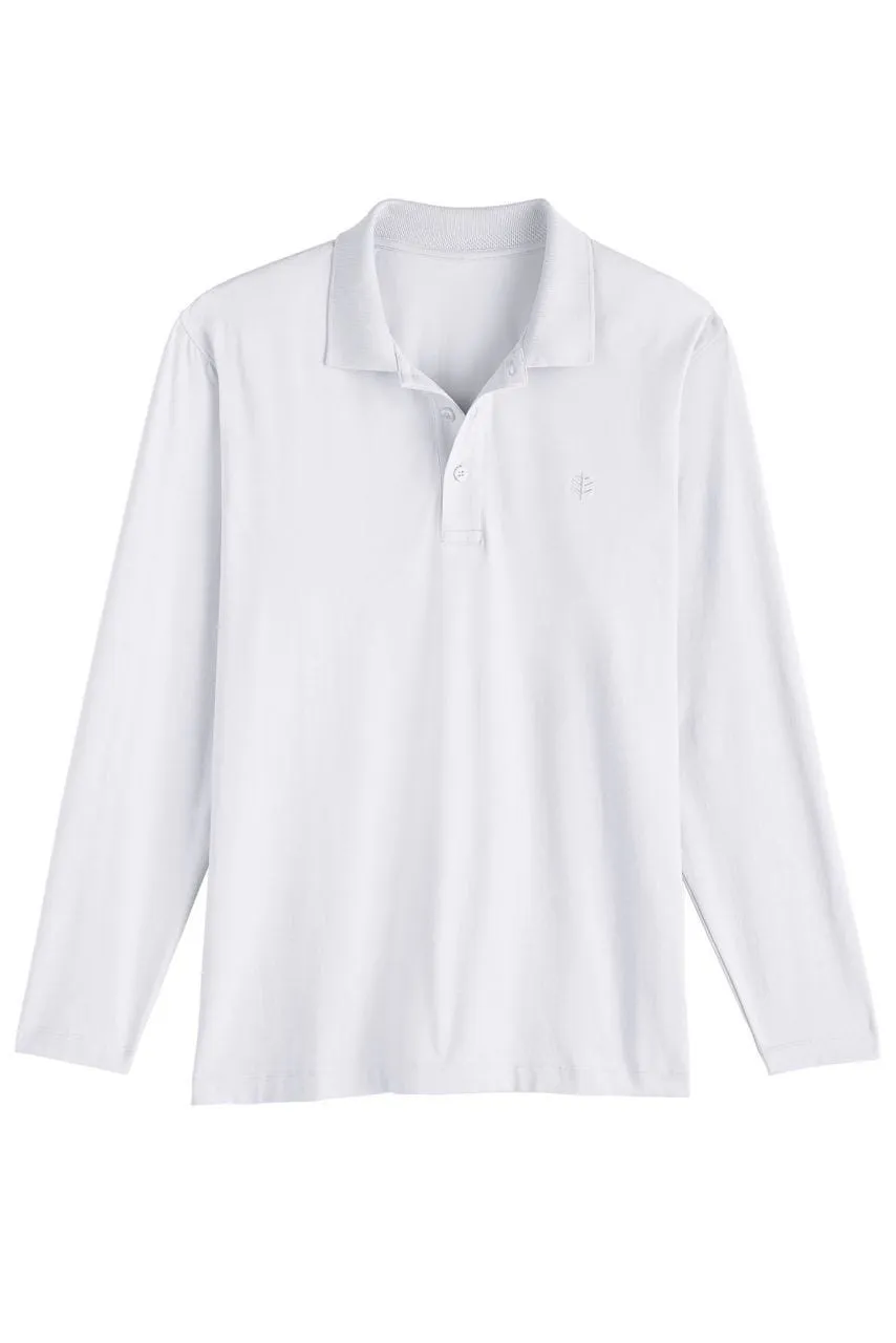 Men's Coppitt Long Sleeve Weekend Polo  |  White