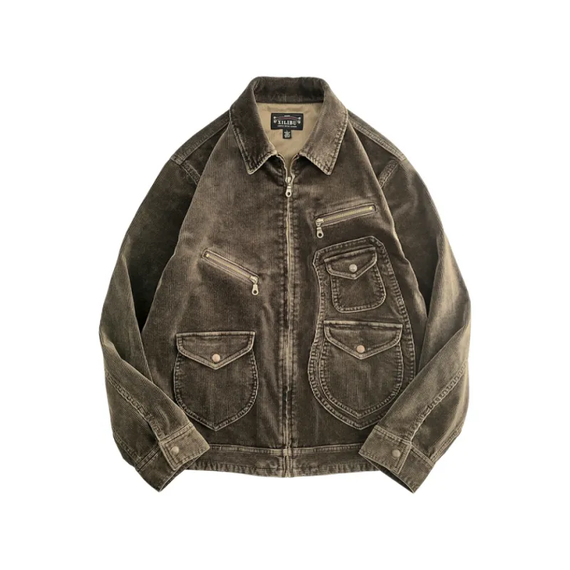 Men's Corduroy Western Jacket Brown