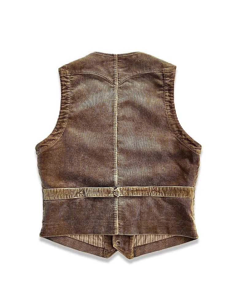 Men's Corduroy Western Vest Camel