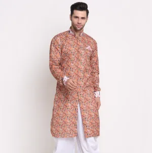 Men's Cotton Multicolor Striped Straight Kurta - Benstoke