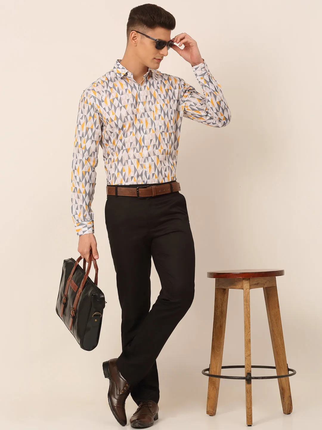 Men's Cotton Printed Formal Shirts