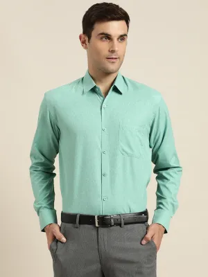 Men's Cotton Sea Green Formal Classic Shirt - Sojanya