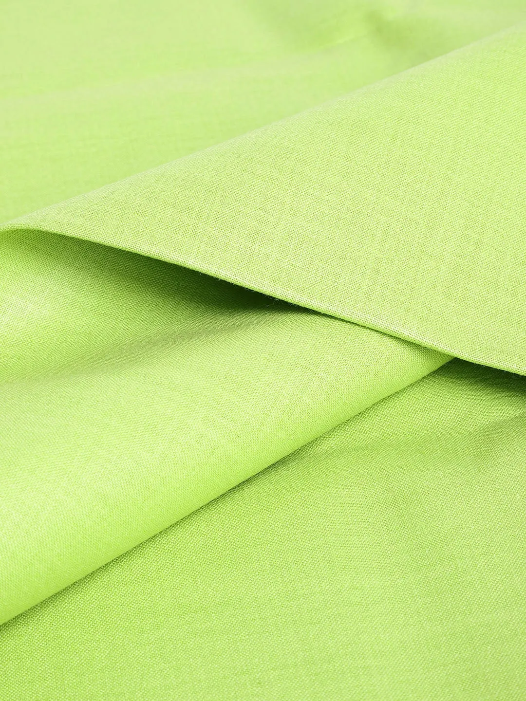 Men's Cotton Unstitched Shirt Fabric Pear Green 2 Metres - Sojanya