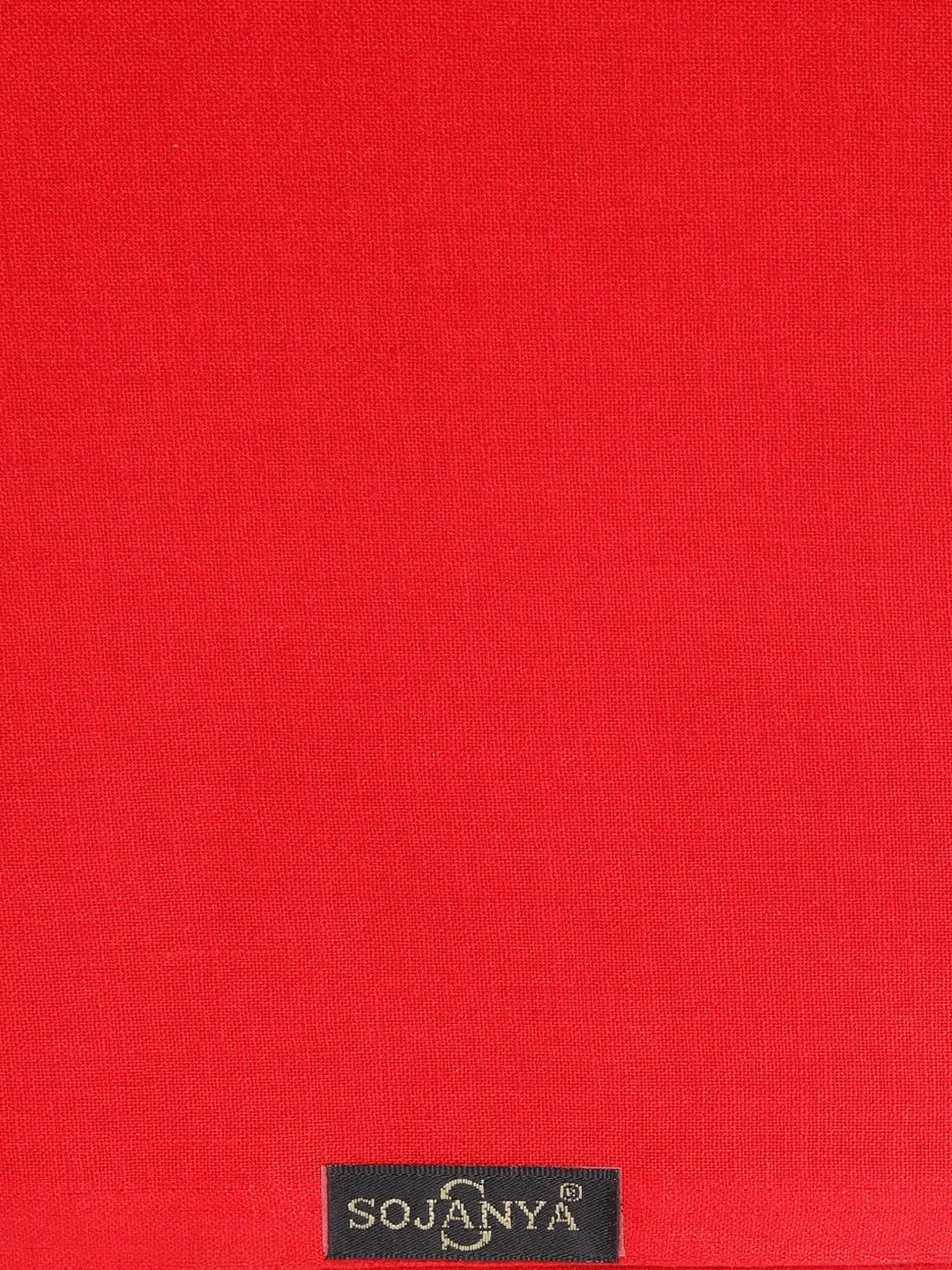 Men's Cotton Unstitched Shirt Fabric Red 2 Metres - Sojanya