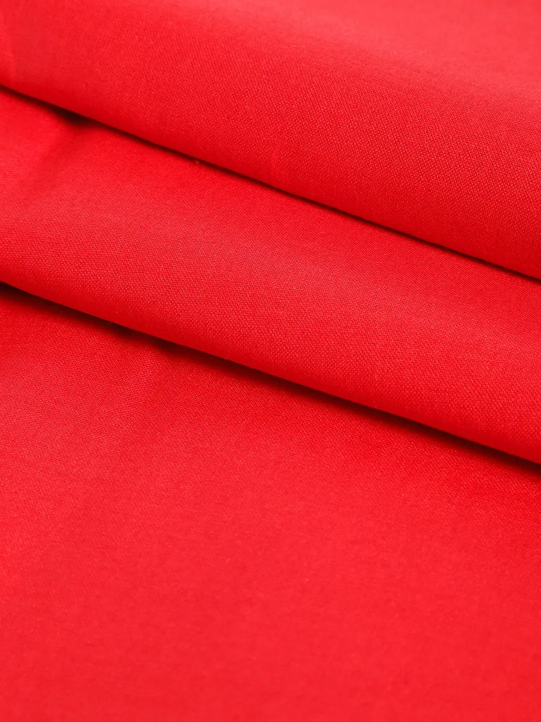 Men's Cotton Unstitched Shirt Fabric Red 2 Metres - Sojanya