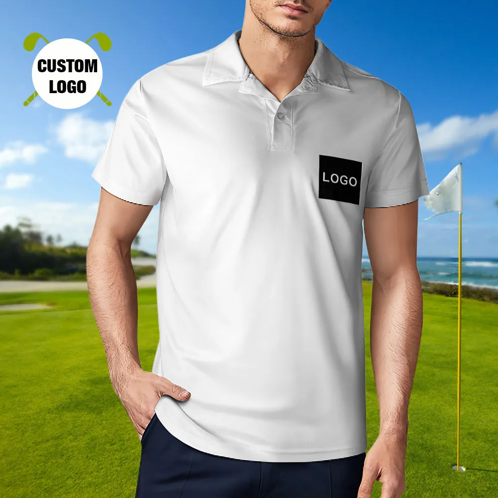 Men's Custom Logo Polo Shirt Personalised Golf Shirts