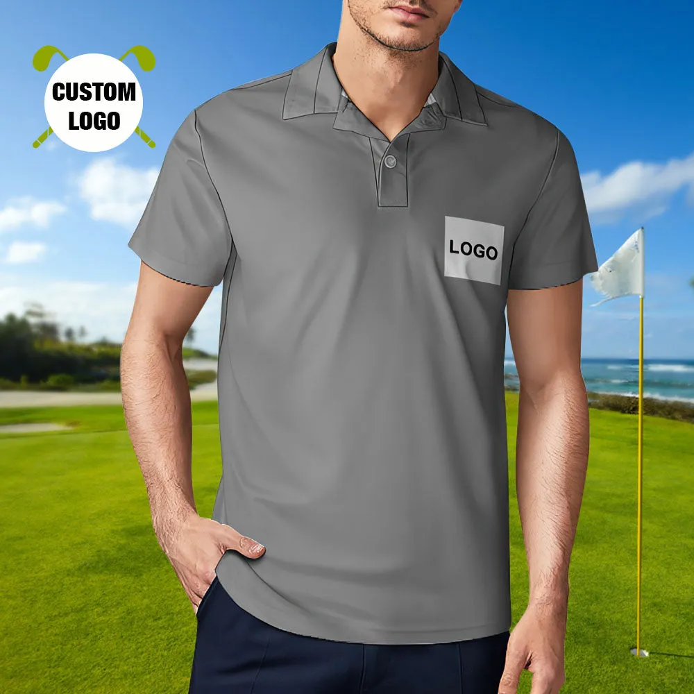 Men's Custom Logo Polo Shirt Personalised Golf Shirts