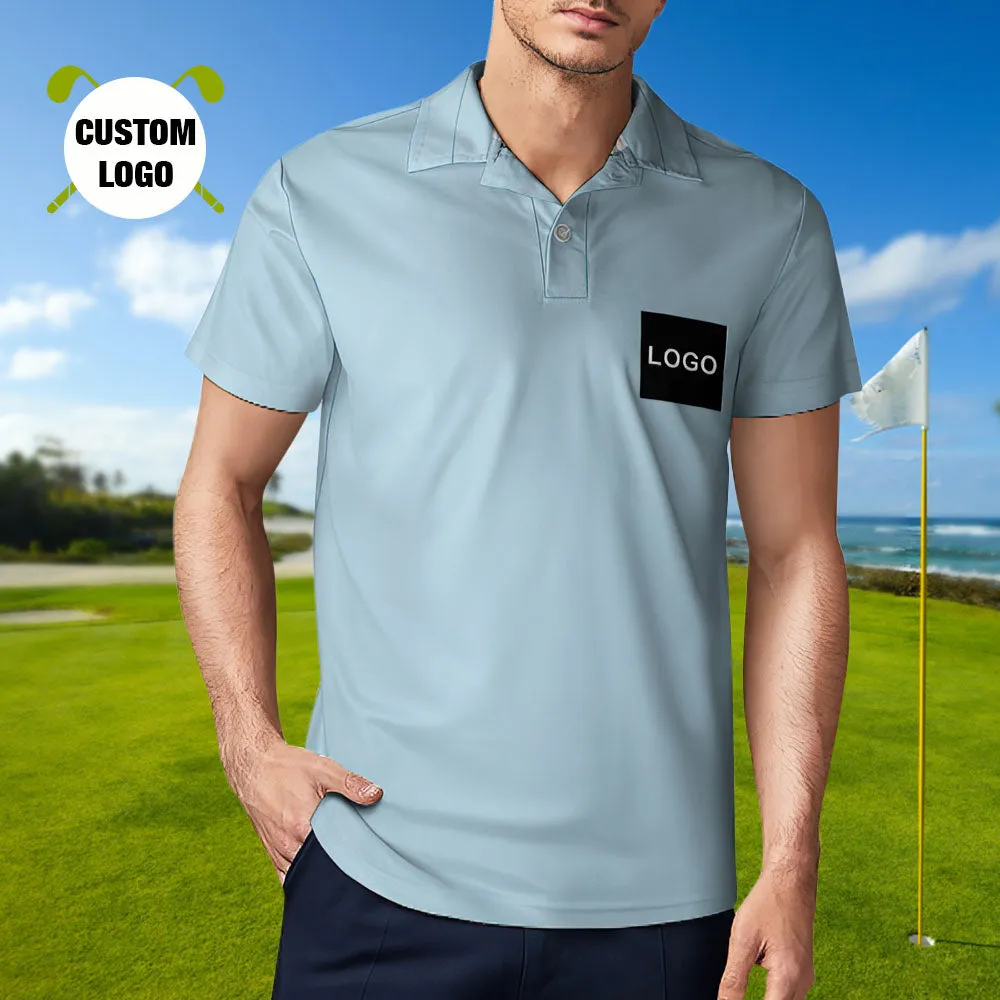 Men's Custom Logo Polo Shirt Personalised Golf Shirts