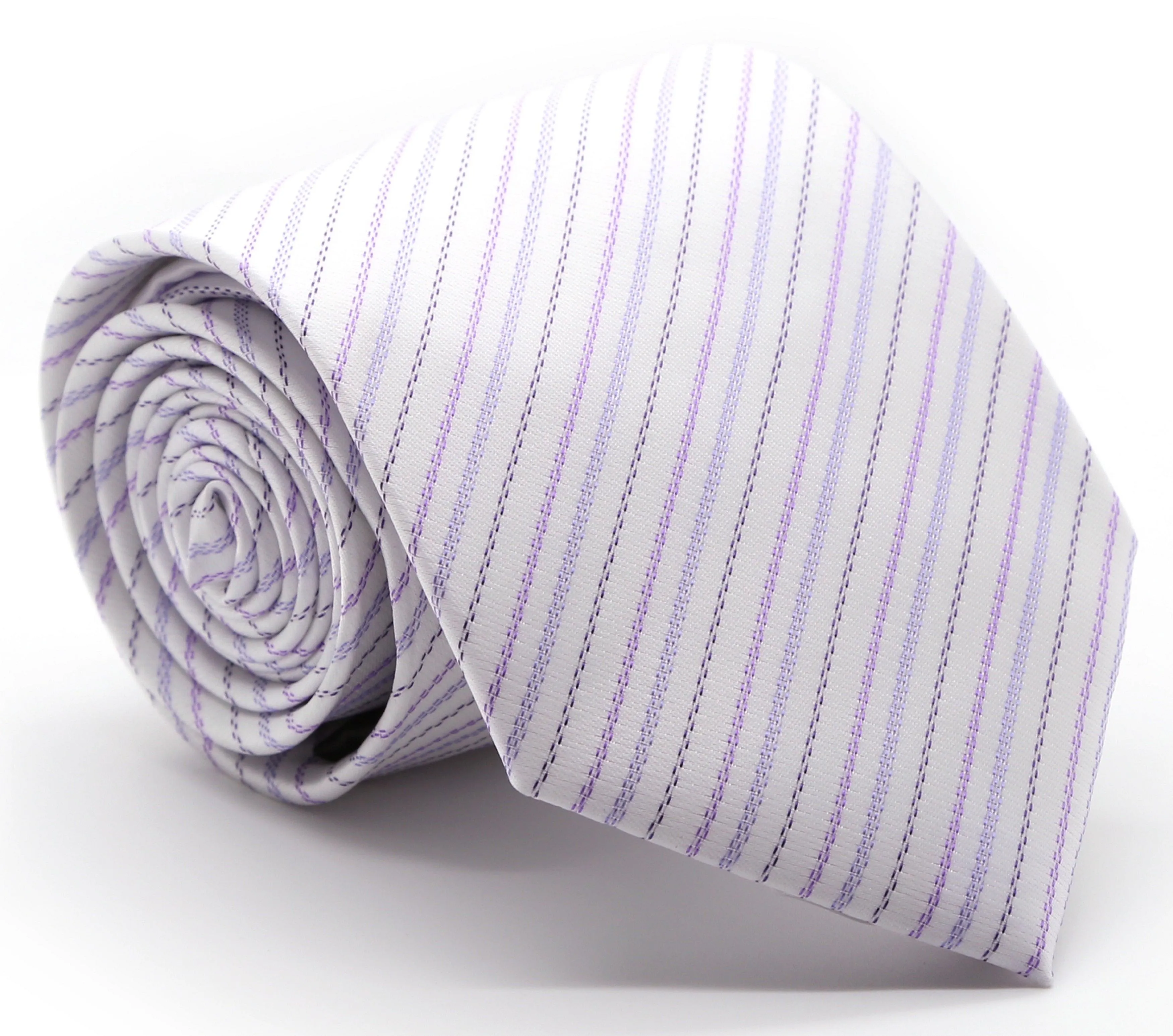 Mens Dads Classic Striped Pattern Business Casual Necktie & Hanky Set JO