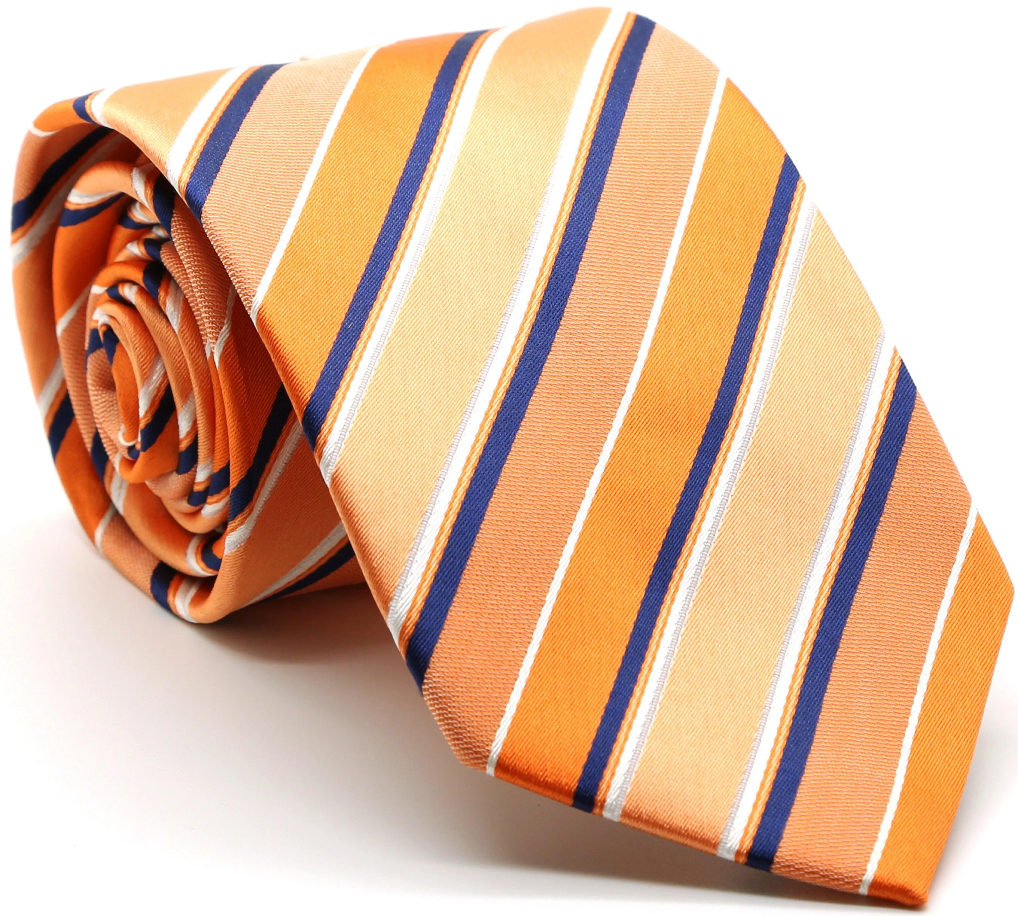 Mens Dads Classic Striped Pattern Business Casual Necktie & Hanky Set U