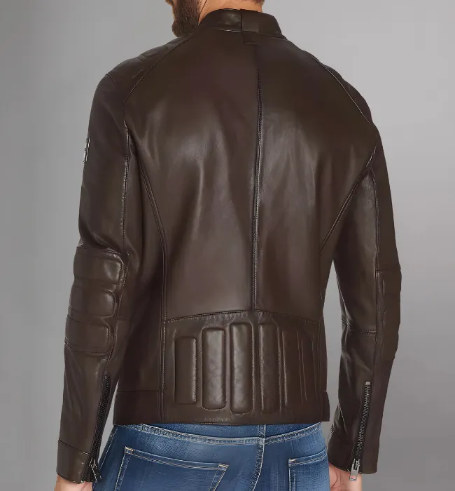 Mens Dark Brown Elegant Leather Jacket